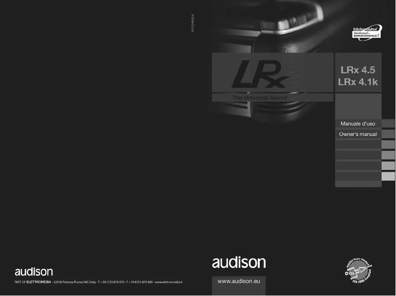 Page 1 de la notice Manuel utilisateur Audison LRX 4.5