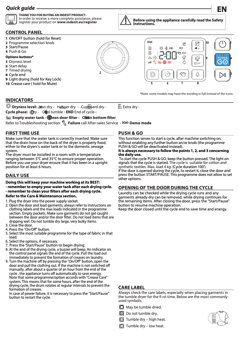 Image de la première page du manuel de l'appareil YT M11 83 X UK