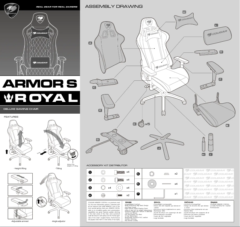 Page n°1 - Manuel utilisateur Cougar Armor S Royal