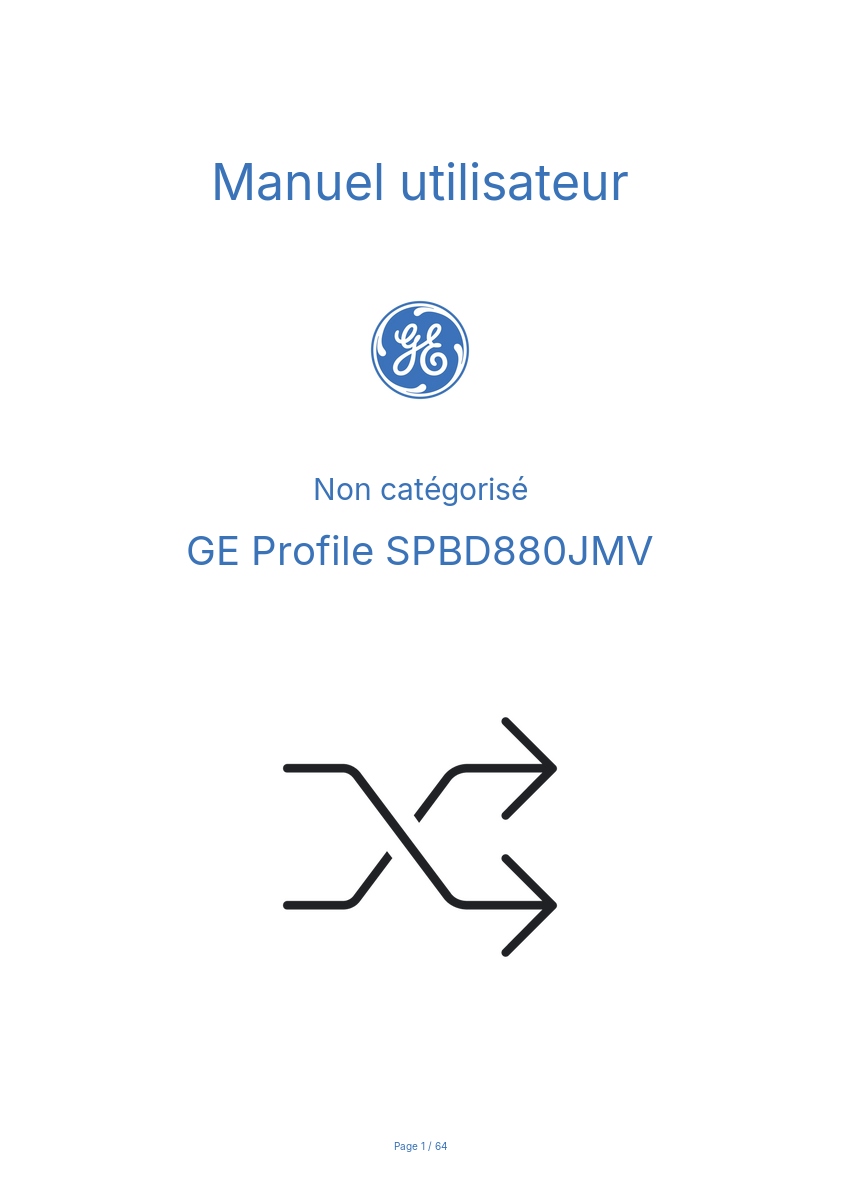 Image de la première page du manuel de l'appareil Profile SPBD880JMV