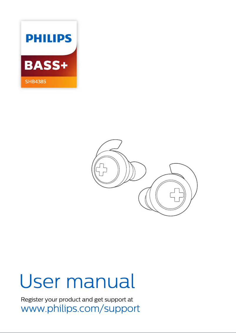 Page 1 de la notice Manuel utilisateur Philips Bass+ SHB4385