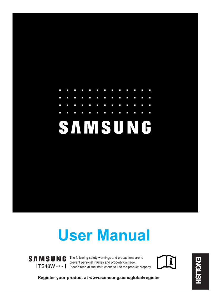 Page 1 de la notice Manuel utilisateur Samsung TS48W