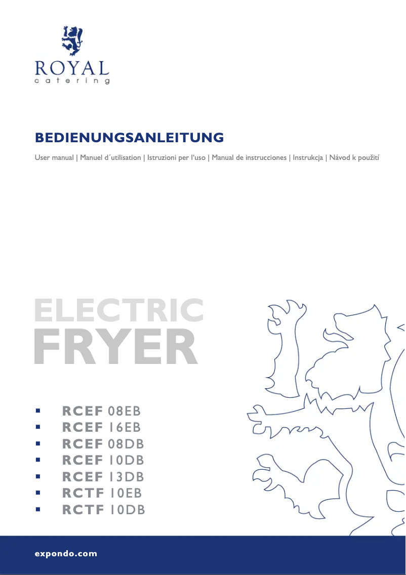 Page n°1 - Manuel utilisateur Royal Catering RCTF10EB