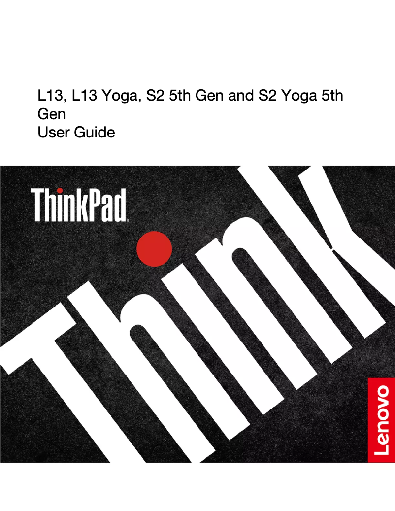 Page n°1 - Manuel utilisateur Lenovo ThinkPad L13