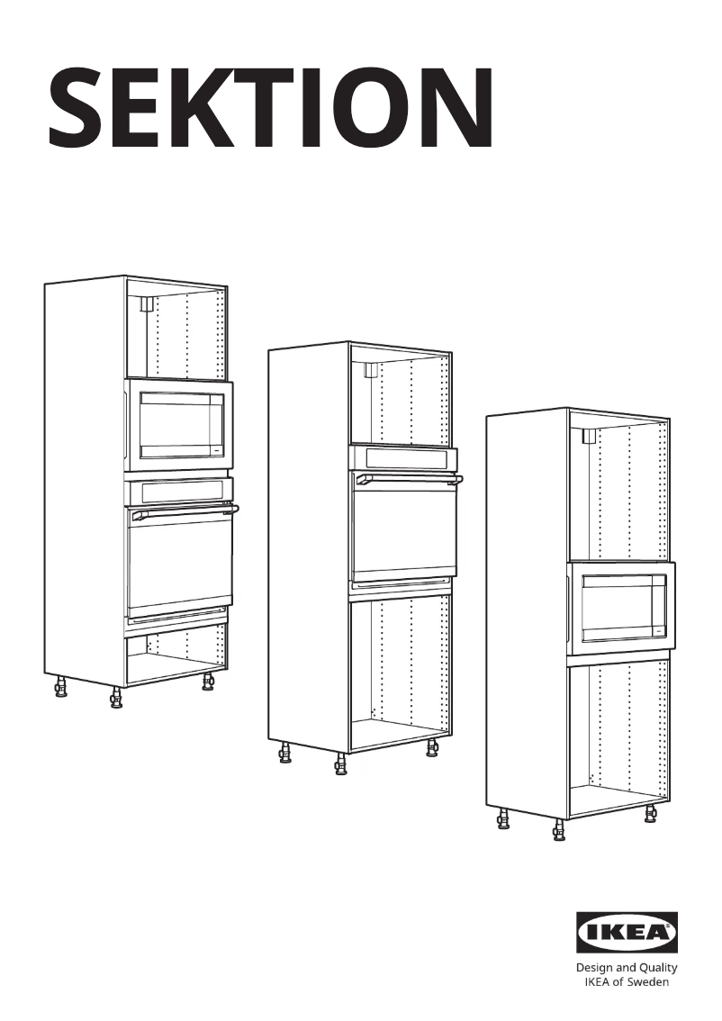 Page 1 de la notice Manuel utilisateur Ikea SEKTION 204.874.15