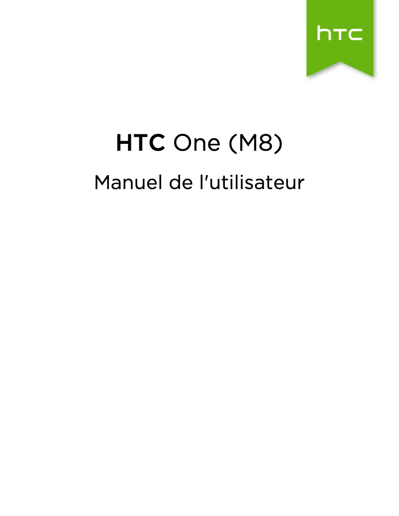 Page 1 de la notice Manuel utilisateur HTC One M8