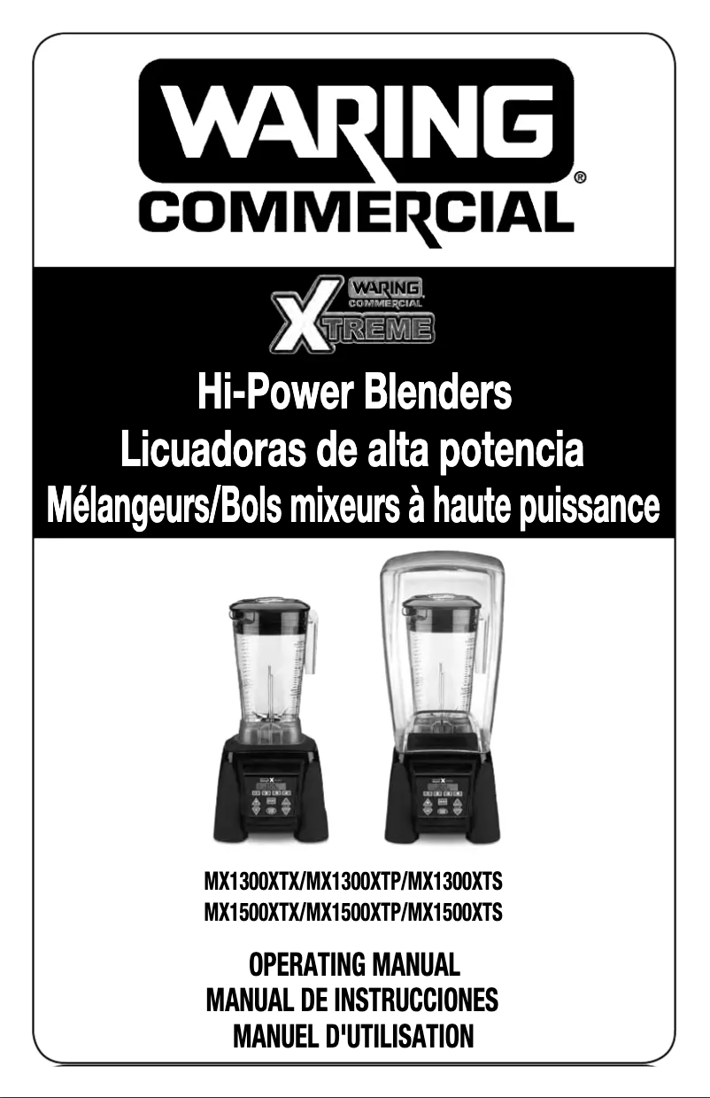 Image de la première page du manuel de l'appareil MX1300XTX