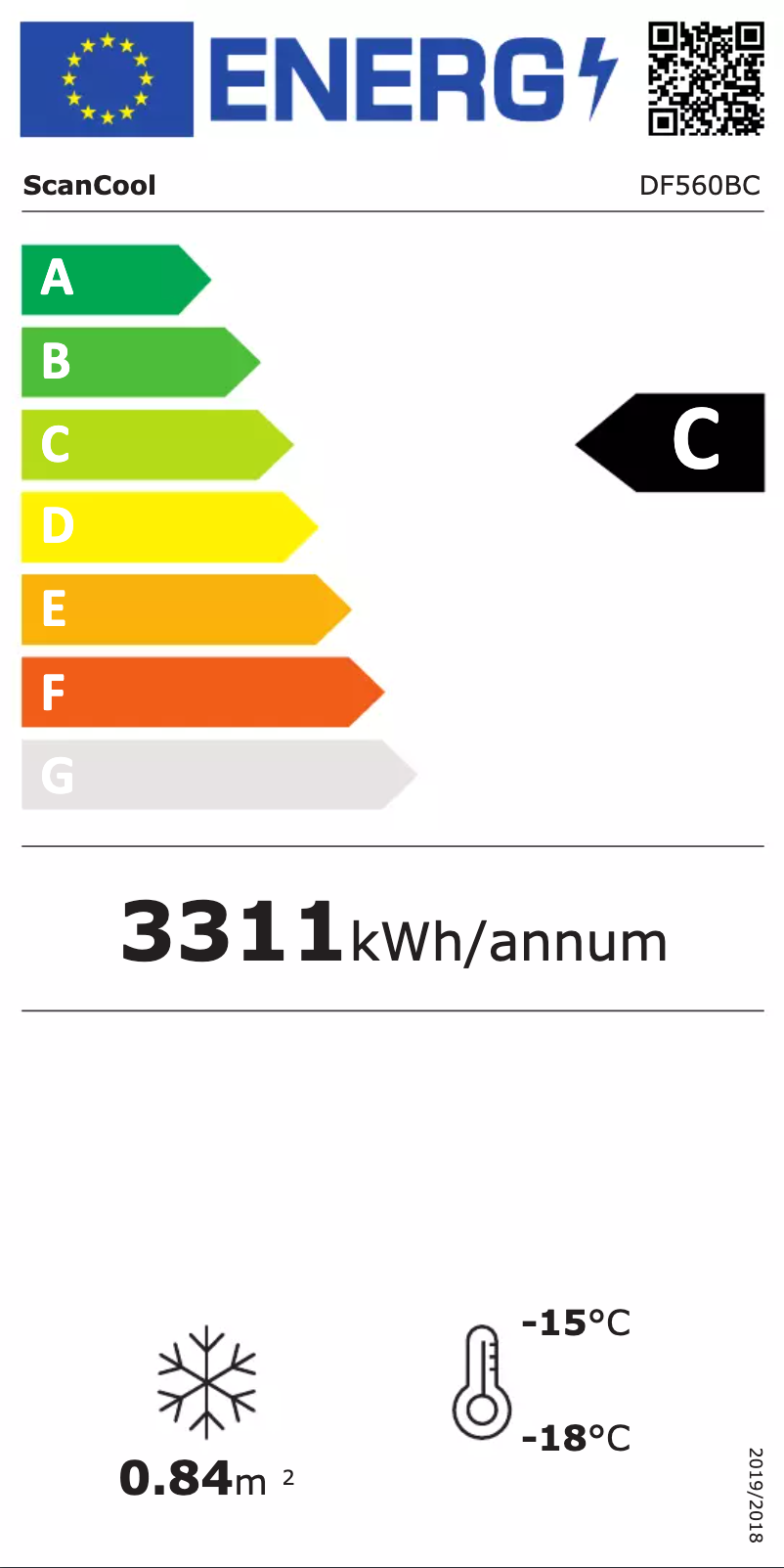 Page n°1 - Label énergétique Scancool DF560BC