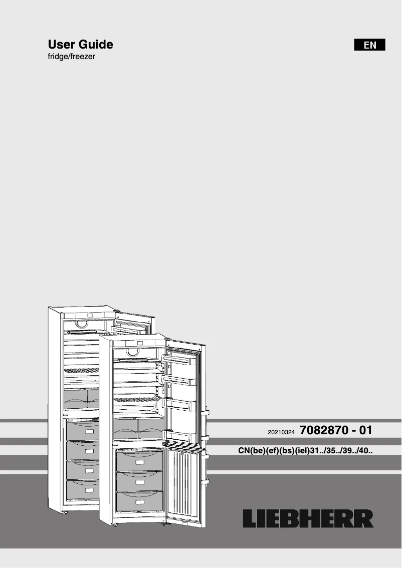 Page n°1 - Manuel utilisateur Liebherr CNbe 4015 Comfort NoFrost