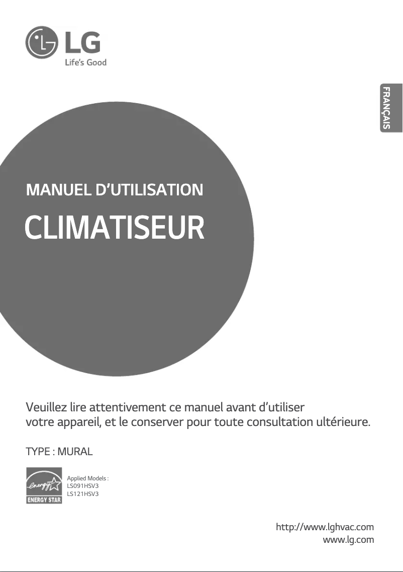 Page n°1 - Manuel utilisateur LG LSN091HSV3