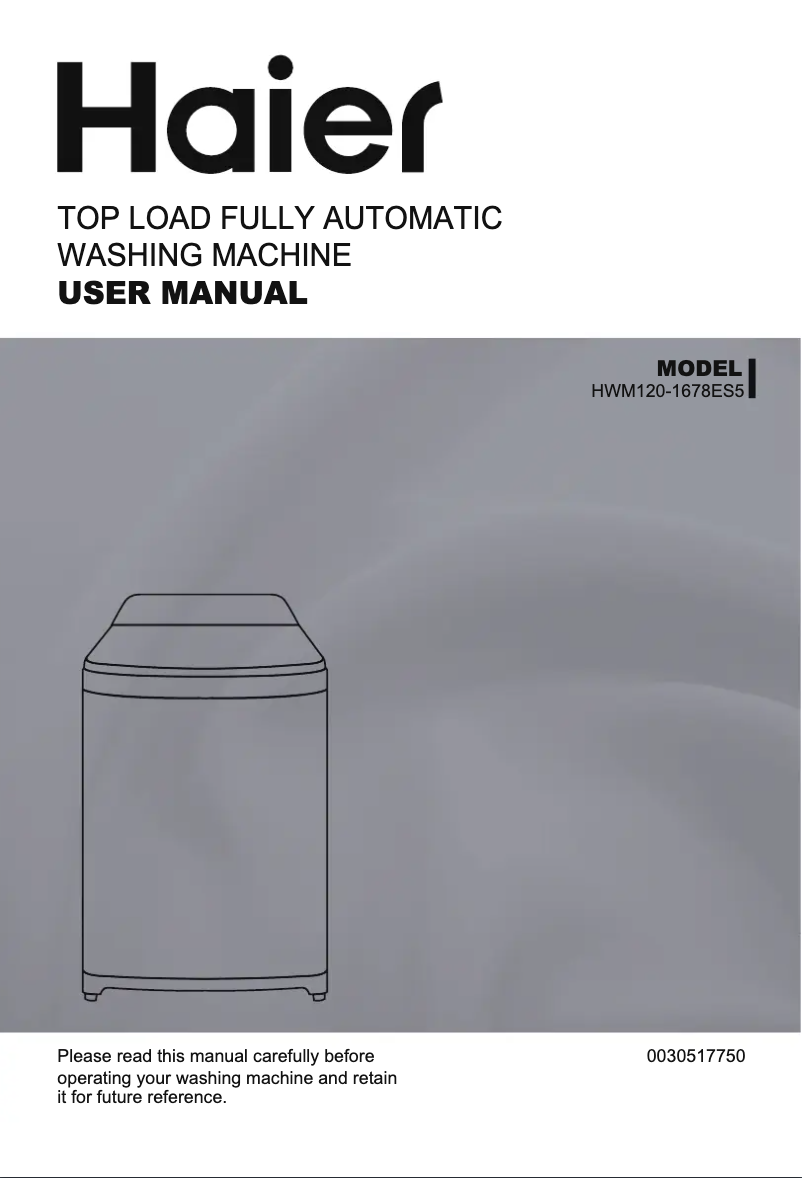 Página 1 del manual Manual de usuario Haier HWM120-1678ES5