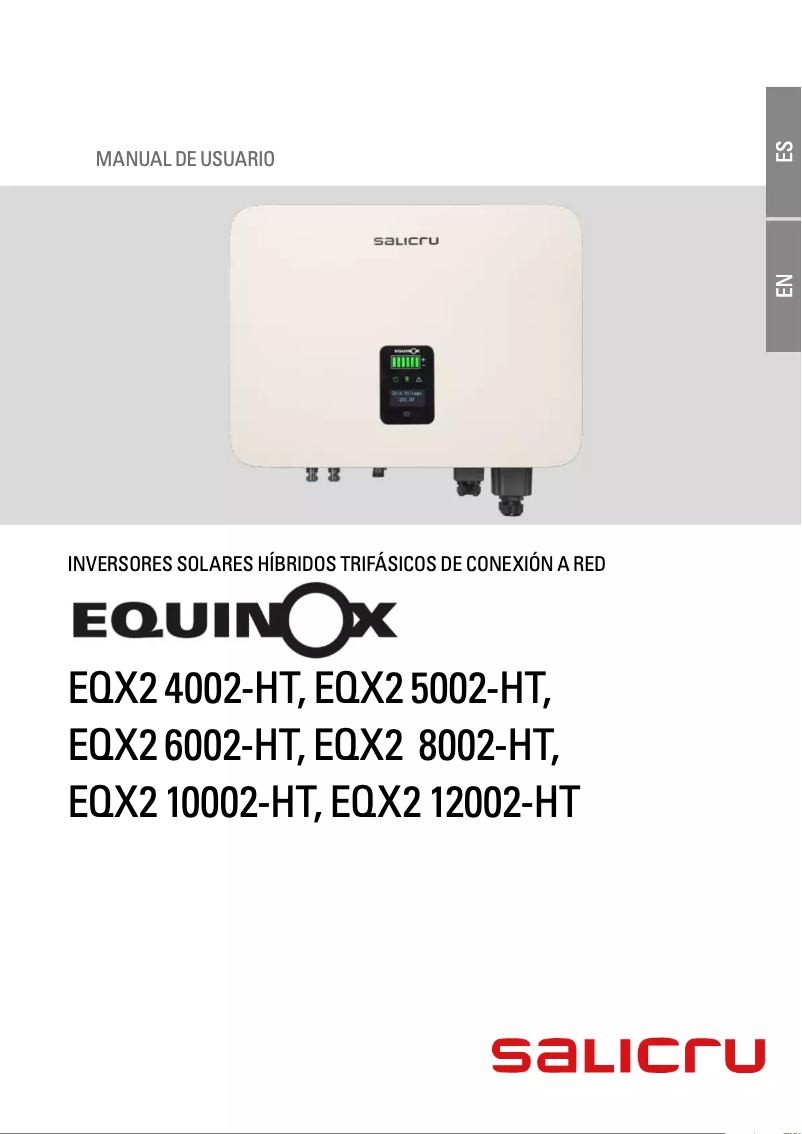 Image de la première page du manuel de l'appareil Equinox EQX2 6002-HT