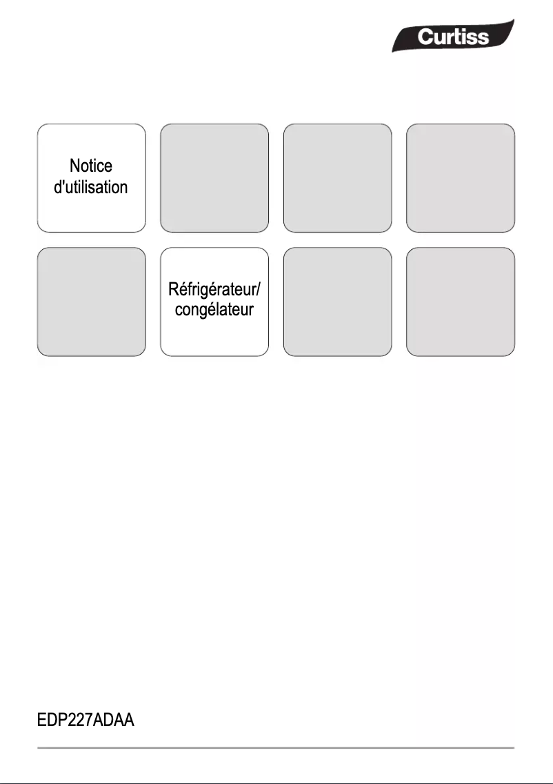 Page 1 de la notice Manuel utilisateur Curtiss EDP 227 ADAA