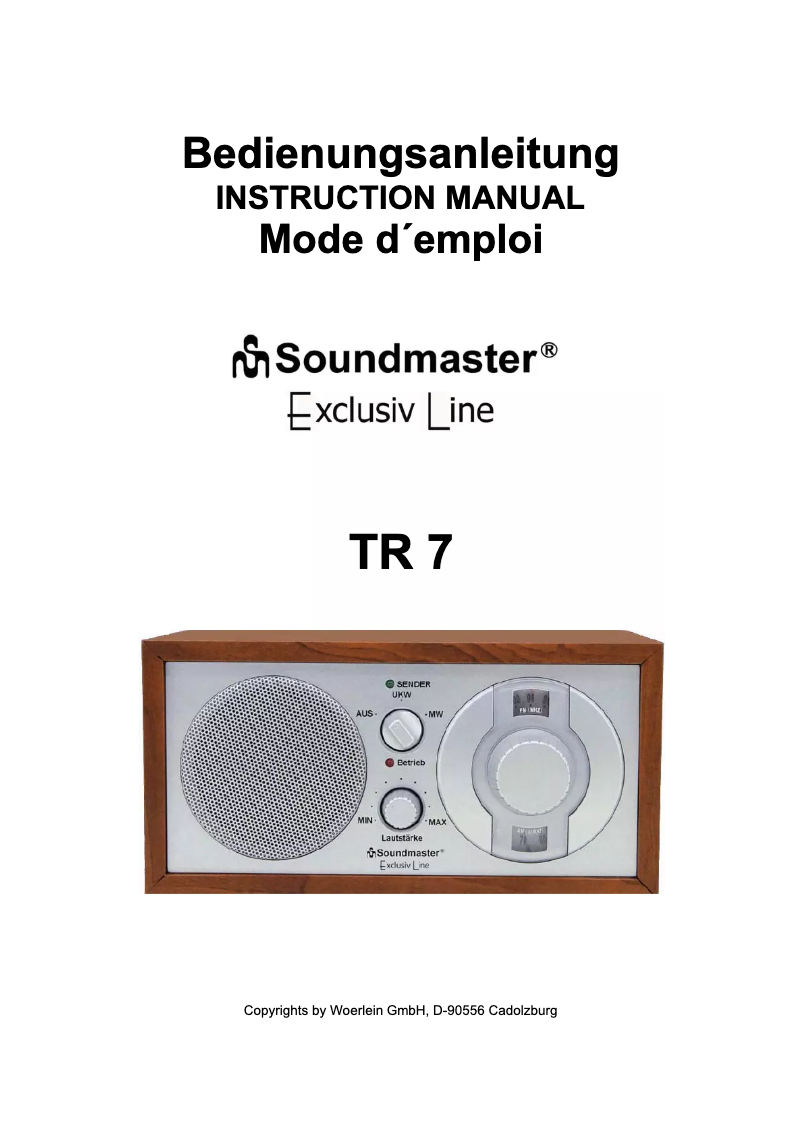 Page n°1 - Manuel utilisateur Hastings TR-7