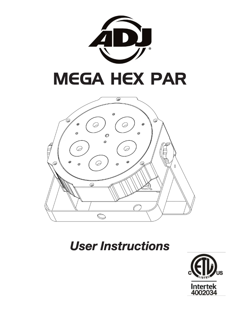 Image de la première page du manuel de l'appareil Mega Flat Hex Pak