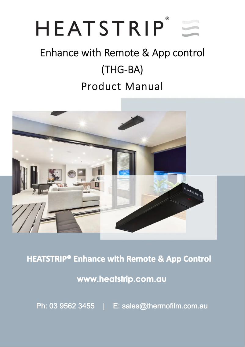 Page 1 de la notice Manuel utilisateur Heatstrip Enhance THG2400BA