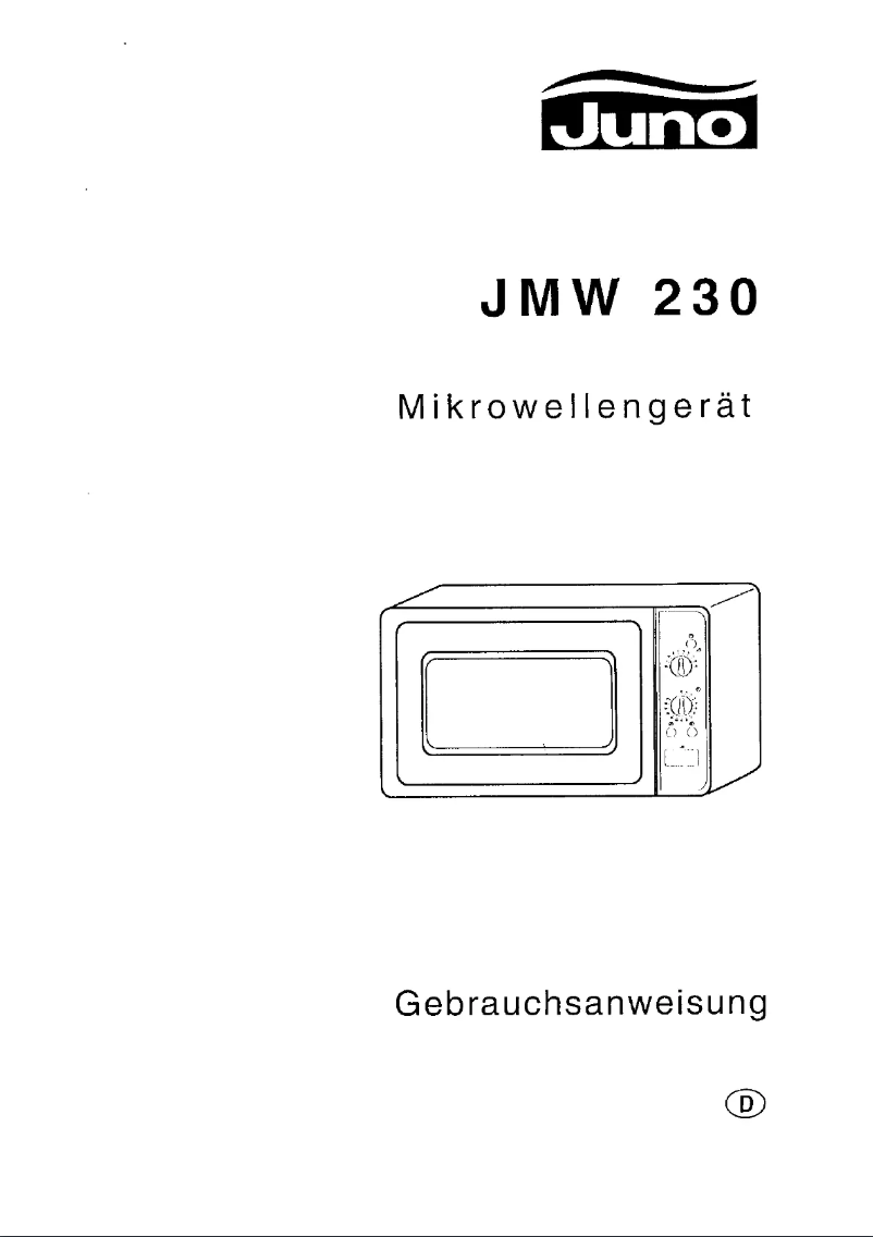 Image de la première page du manuel de l'appareil JMW230E