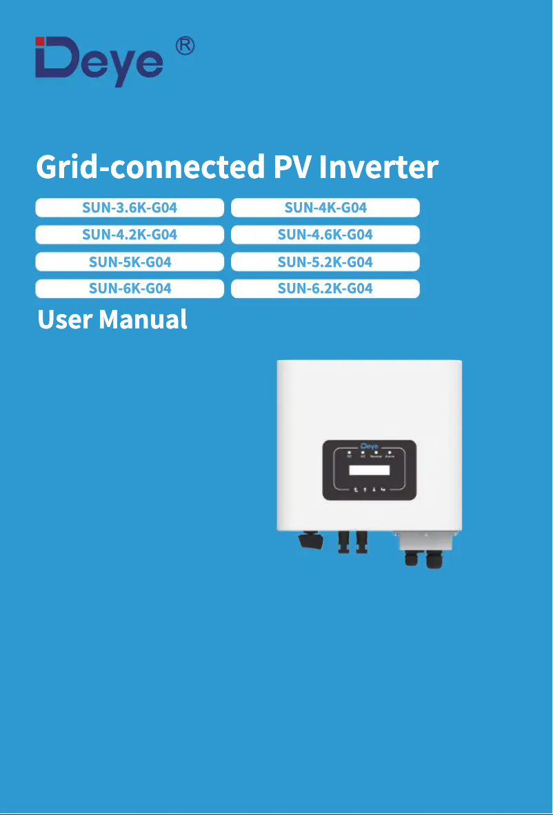 Page 1 de la notice Manuel utilisateur Deye SUN-4.2K-G04
