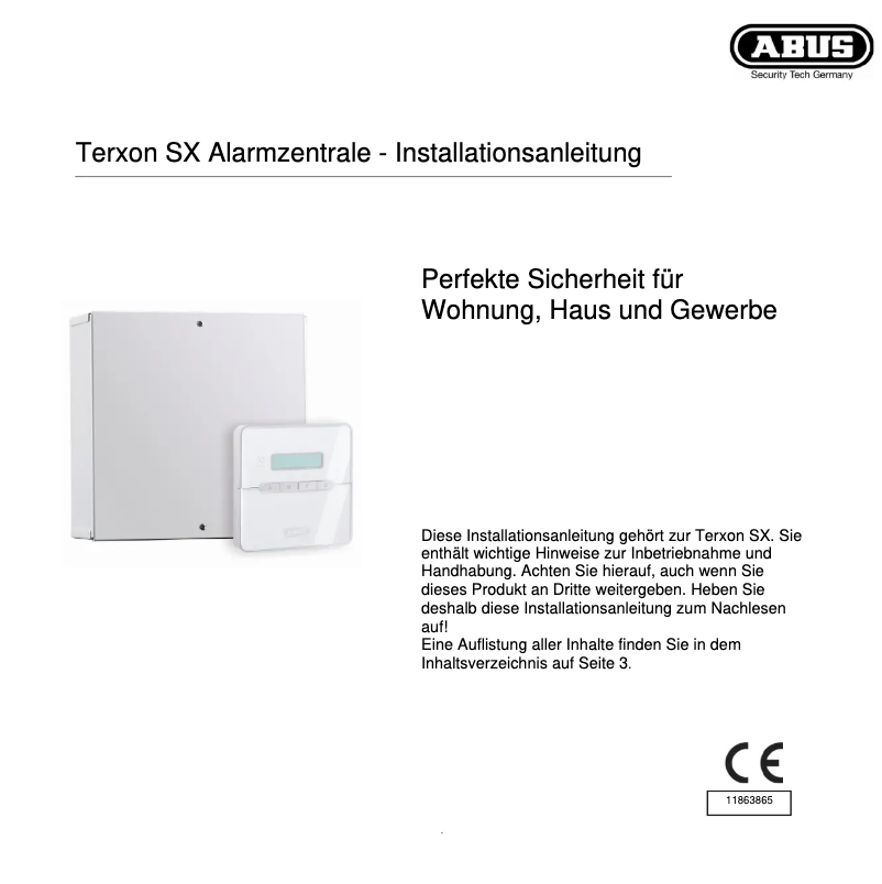 Page n°1 - Manuel utilisateur Abus AZ4301