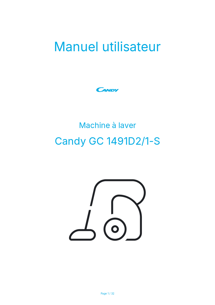 Image de la première page du manuel de l'appareil GC 1491D2/1-S