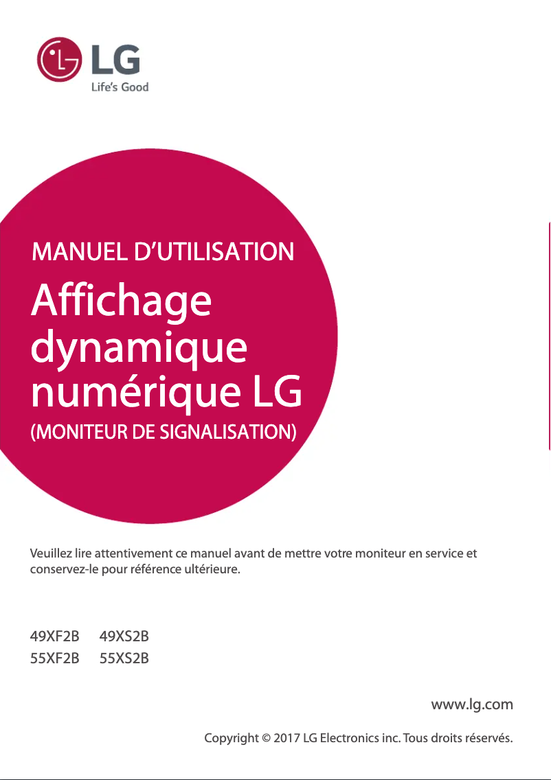 Image de la première page du manuel de l'appareil 49XF2B