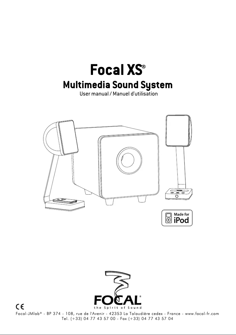Page 1 de la notice Manuel utilisateur Focal XS
