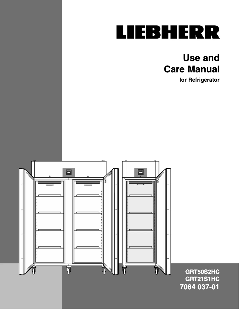 Page n°1 - Manuel utilisateur Liebherr GRT50S2HC