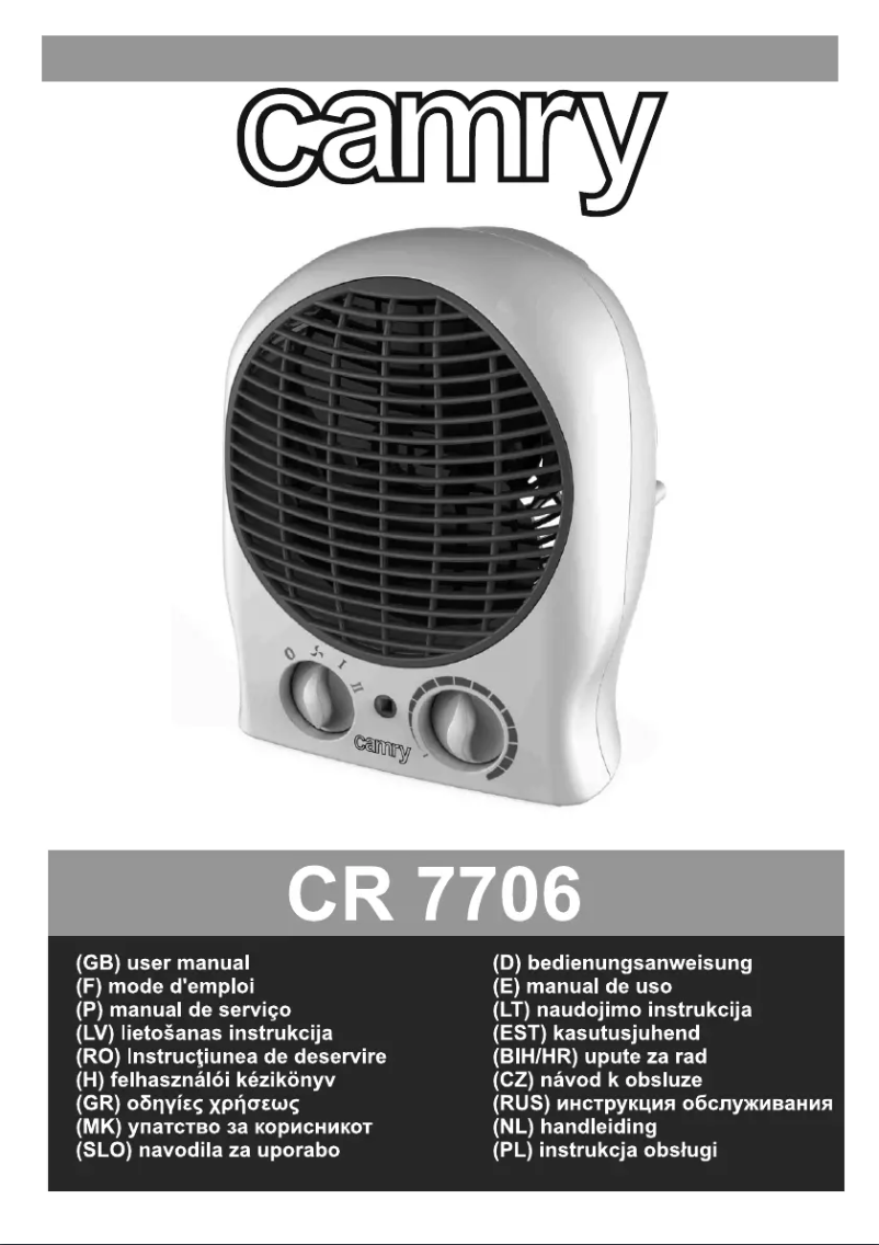 Page 1 de la notice Manuel utilisateur Camry CR7706R