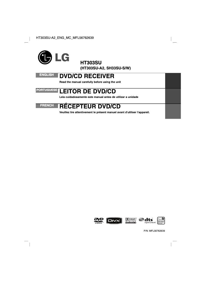 Page 1 de la notice Manuel utilisateur LG AS-303SU