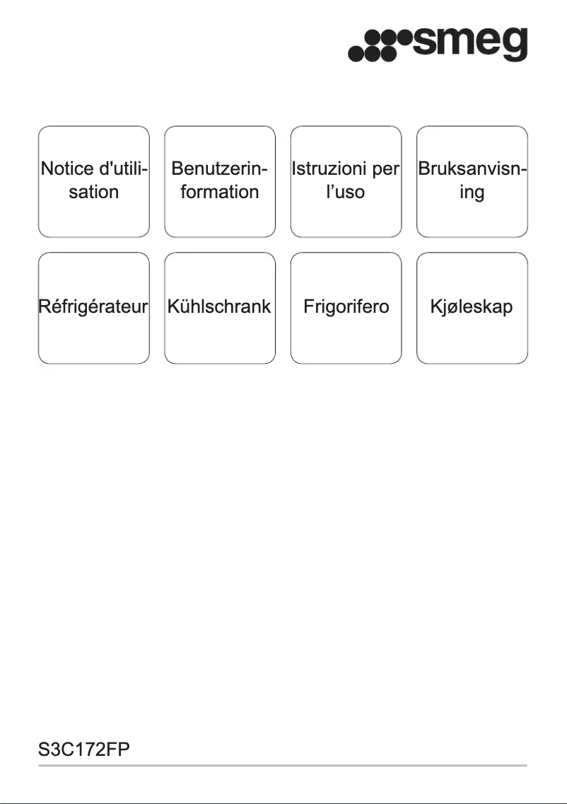 Page 1 de la notice Manuel utilisateur Smeg S3C172FP