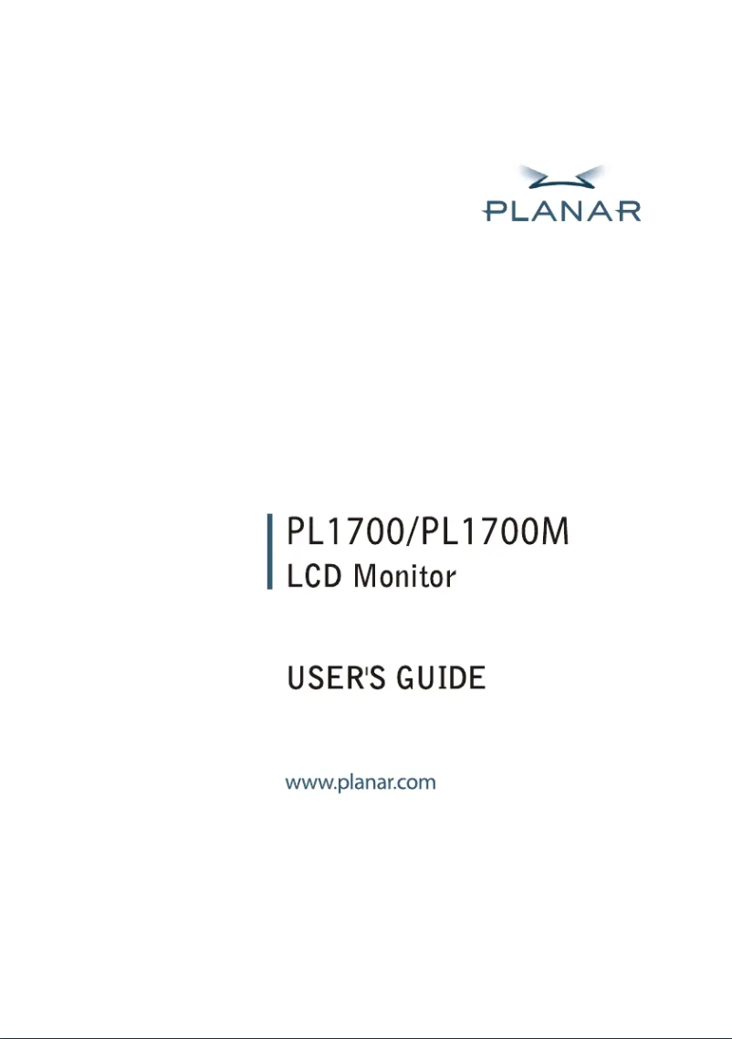 Page n°1 - Manuel utilisateur Planar PL1700M-WH