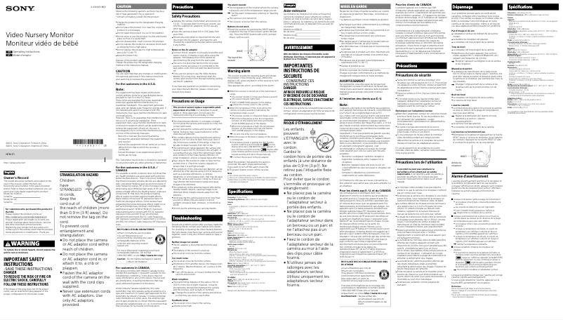 Image de la première page du manuel de l'appareil NTM-V1