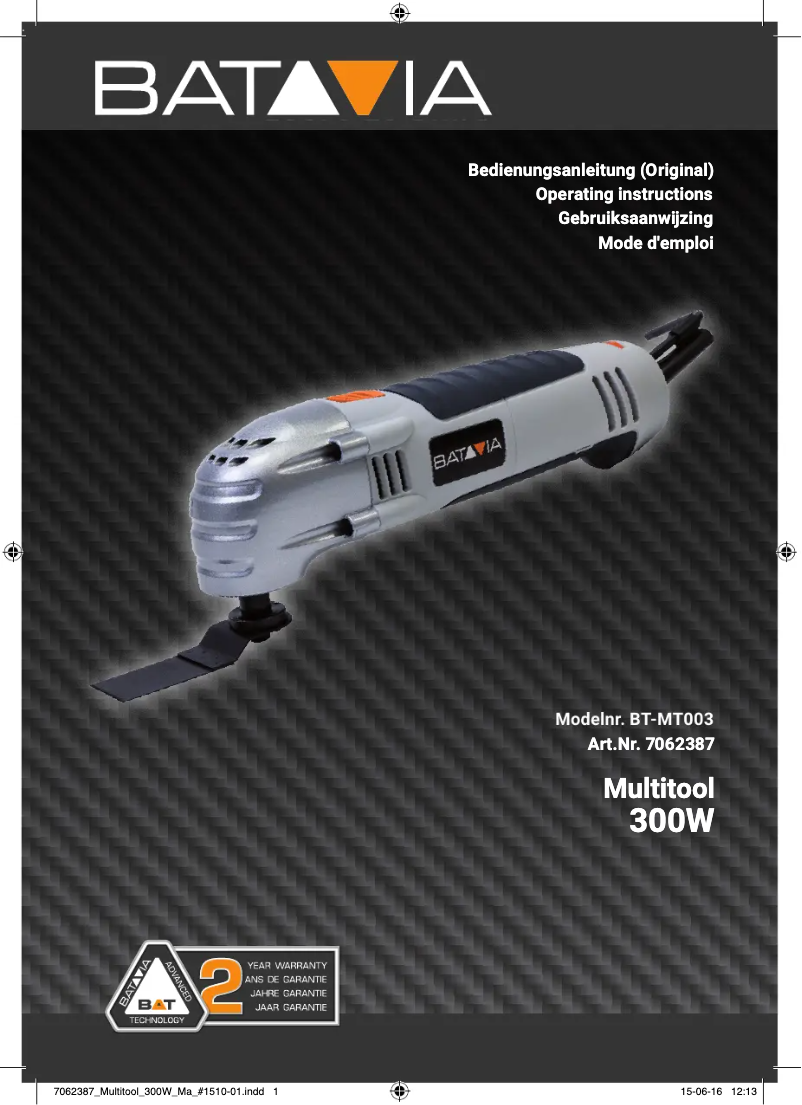 Page 1 de la notice Manuel utilisateur Batavia BT-MT003