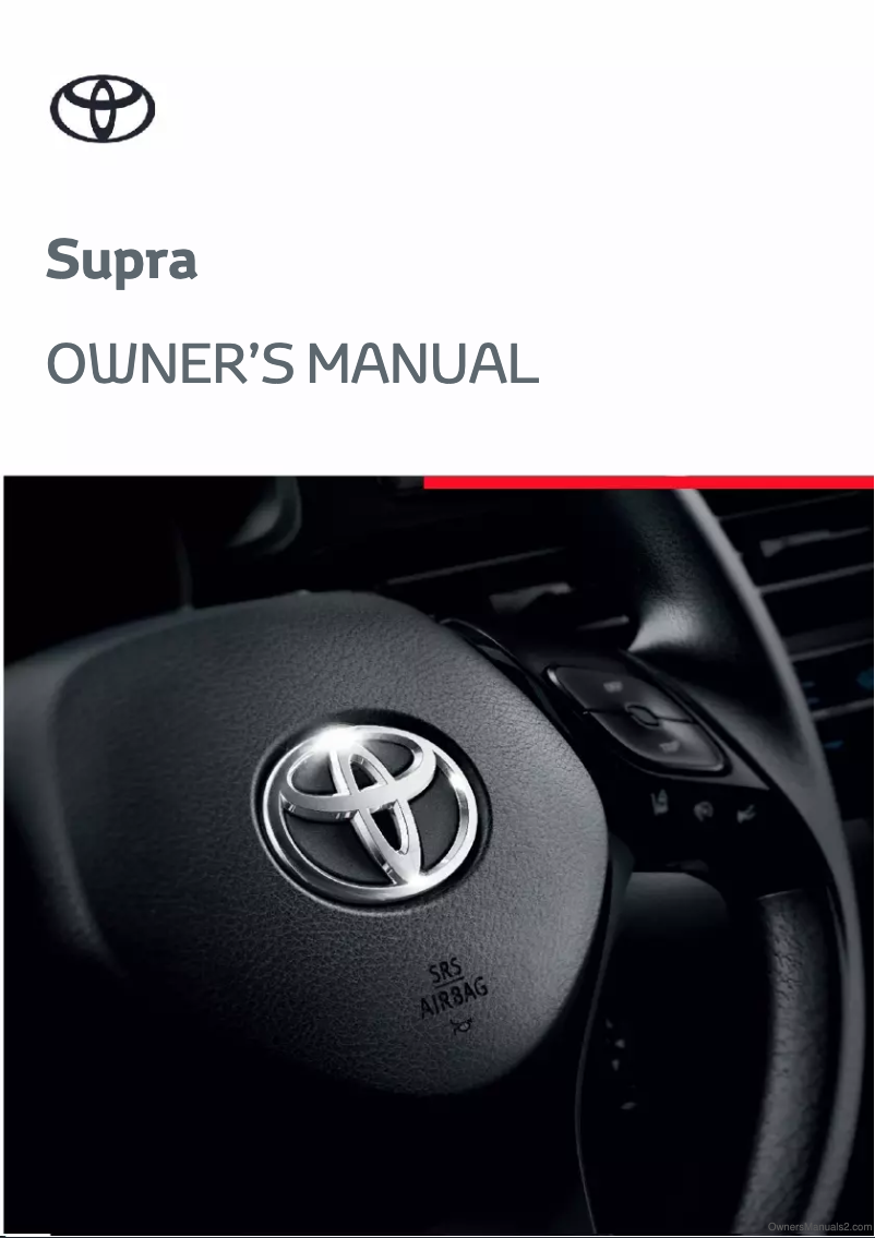 Page 1 de la notice Manuel utilisateur Toyota Supra (2023)