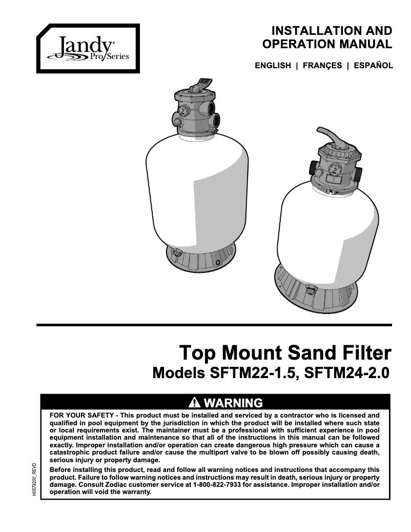 Image de la première page du manuel de l'appareil SFTM24-2.0