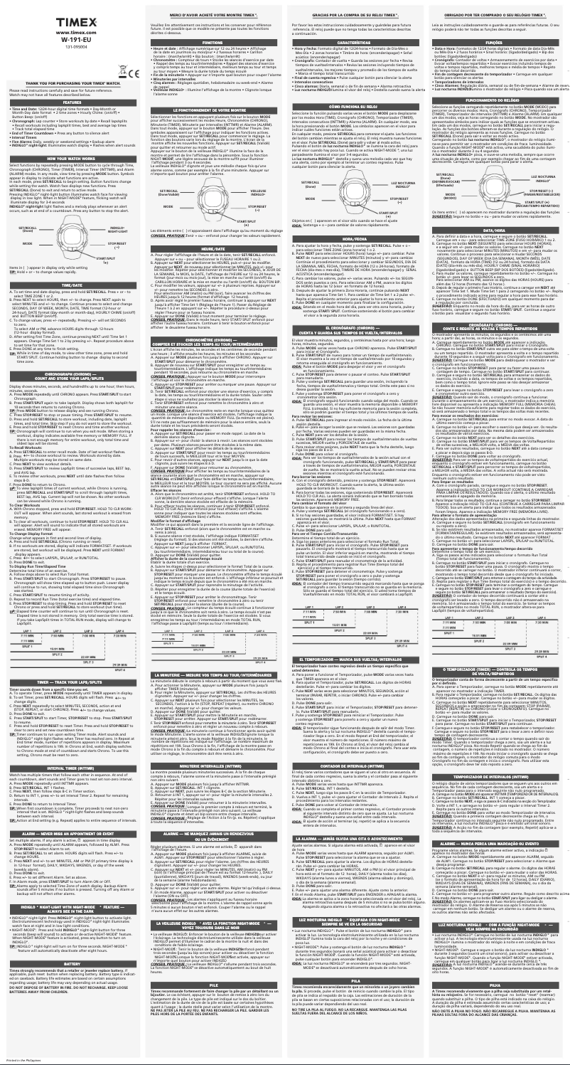 Image de la première page du manuel de l'appareil Ironman TW5M034009J