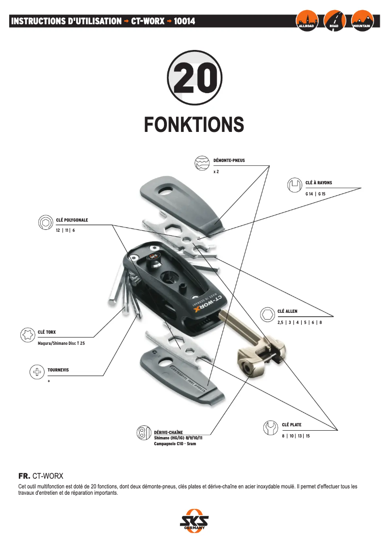 Image de la première page du manuel de l'appareil CT-WORX