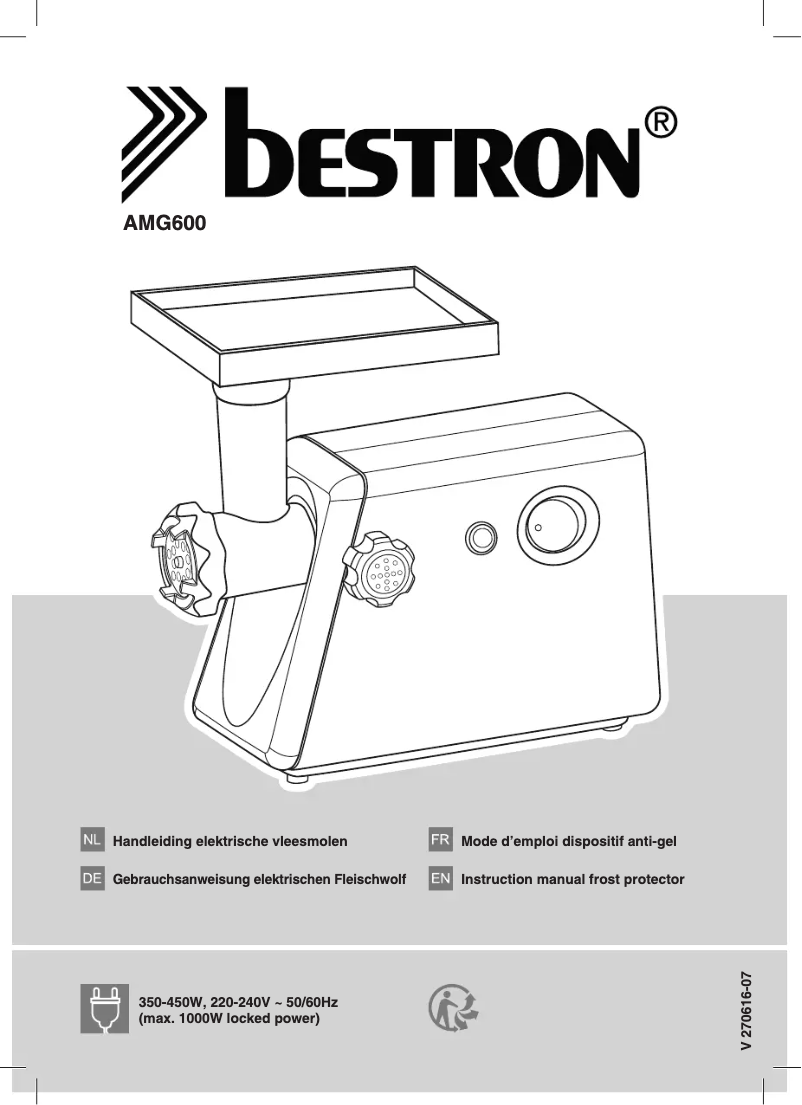 Image de la première page du manuel de l'appareil AMG600