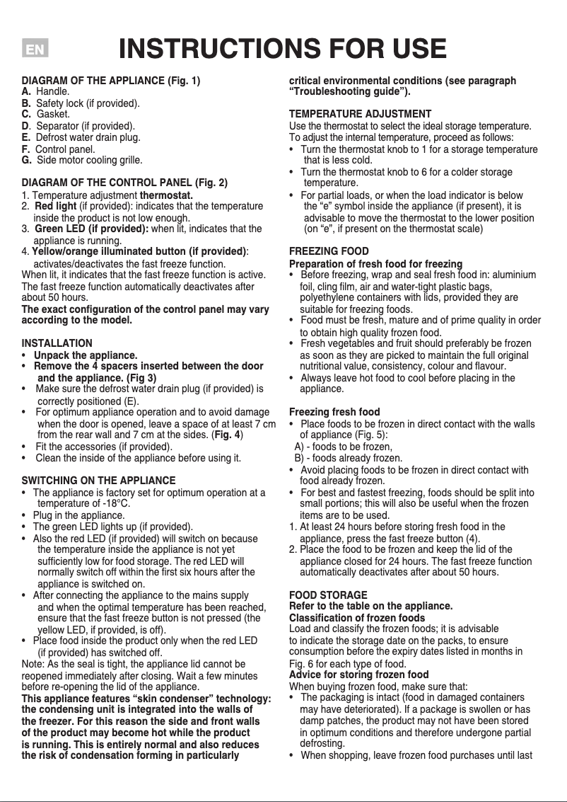 Page n°1 - Mode d'emploi Indesit DCF1A 250 UK.1