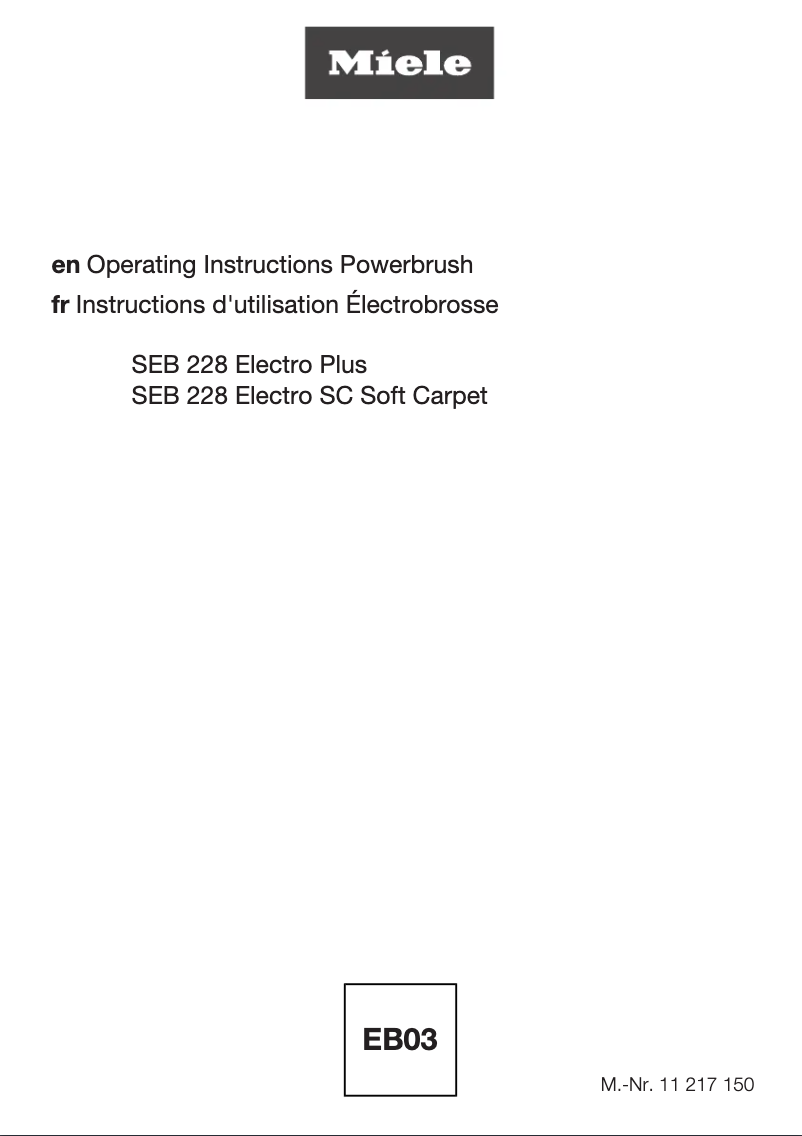 Page 1 de la notice Manuel utilisateur Miele Complete C3 HomeCare