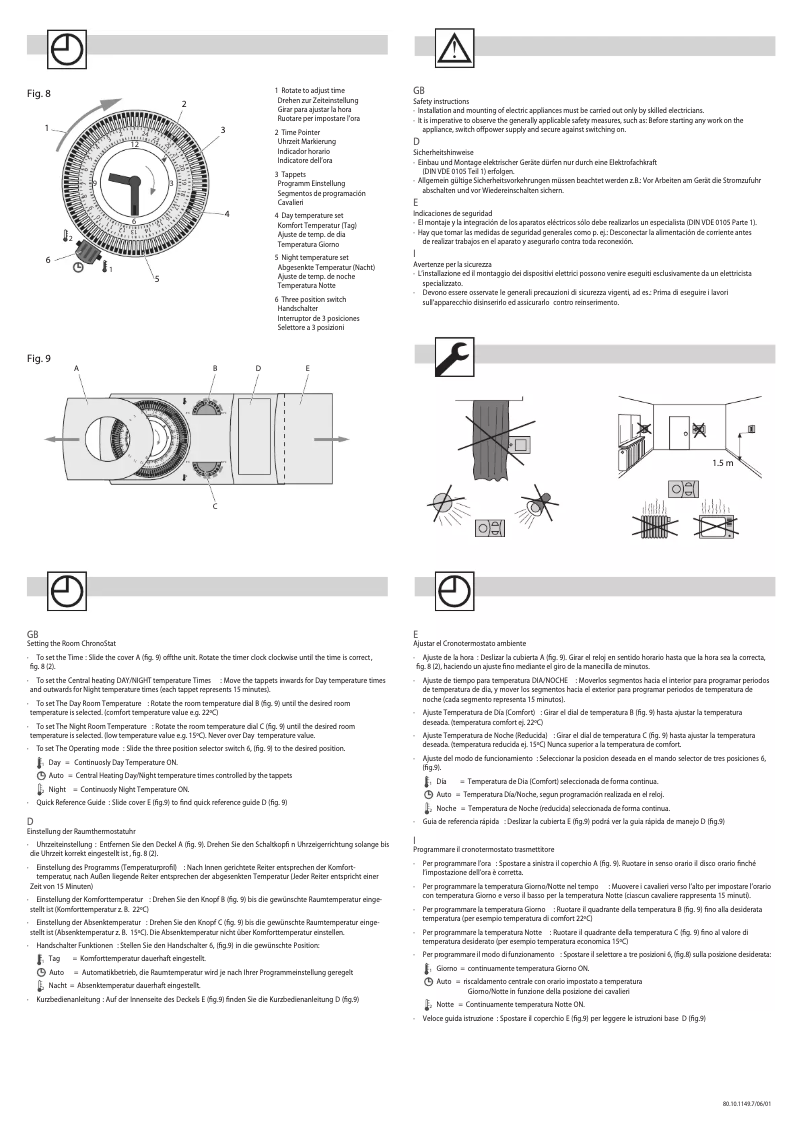 Page n°1 - Manuel utilisateur Grässlin Famoso 601 RF