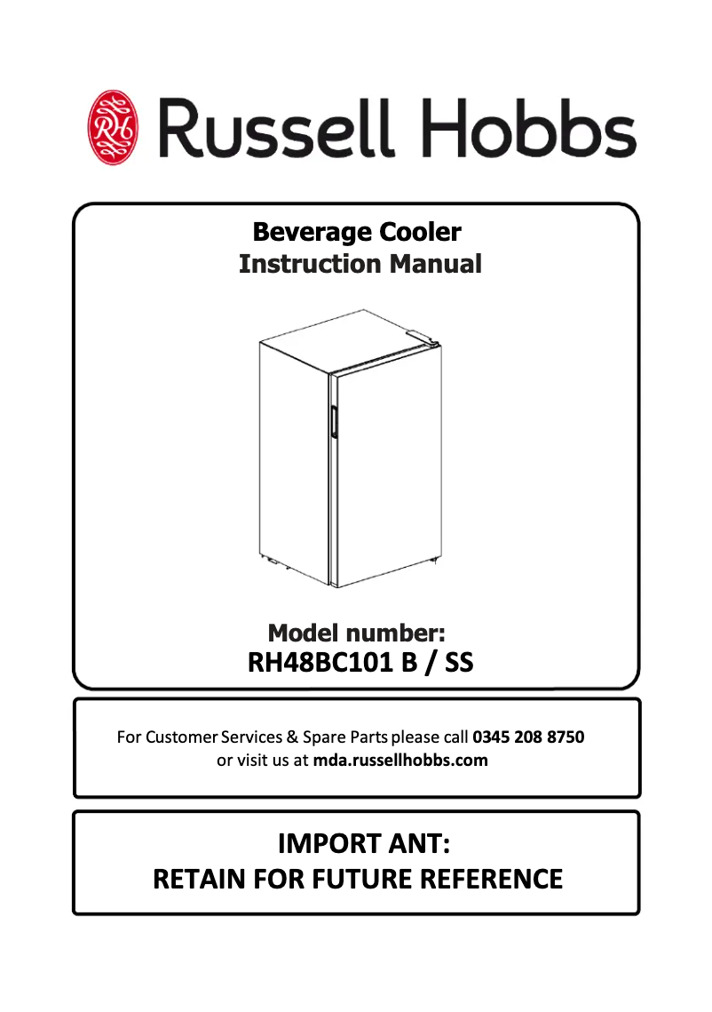 Page 1 de la notice Manuel utilisateur Russell Hobbs RH48BC101