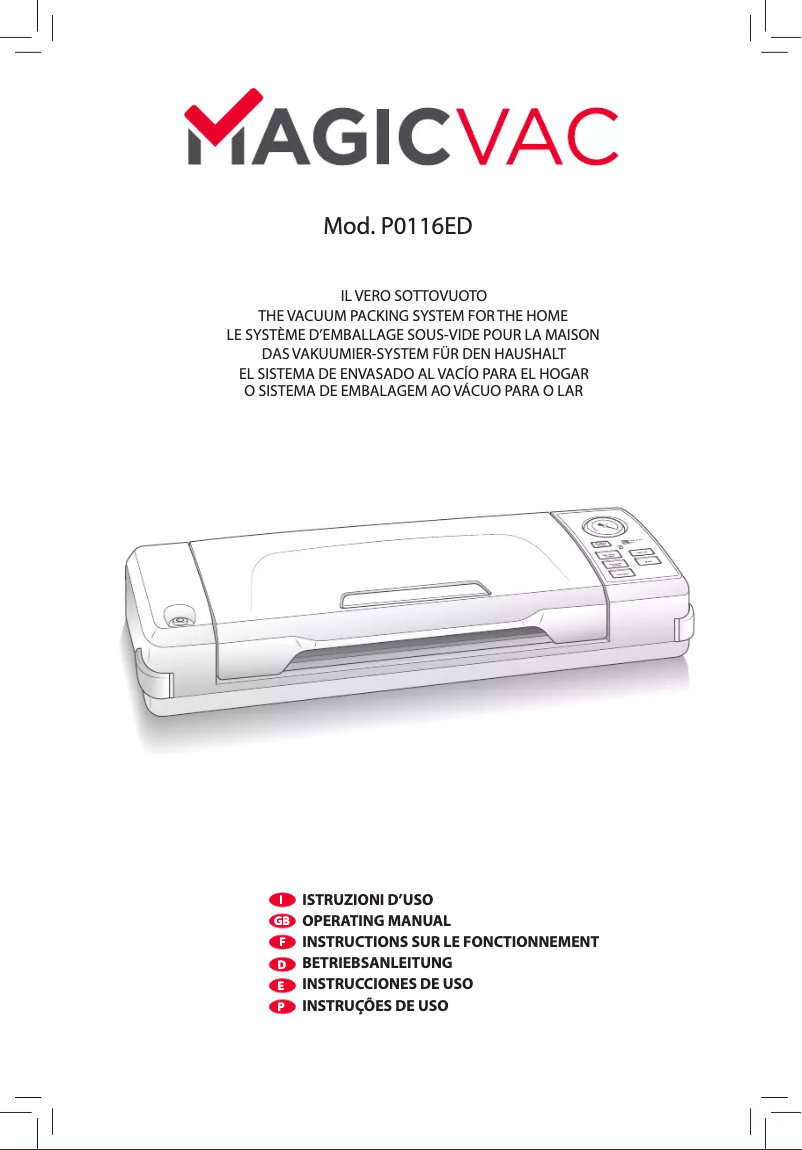 Page n°1 - Manuel utilisateur Magic Vac P0116ED