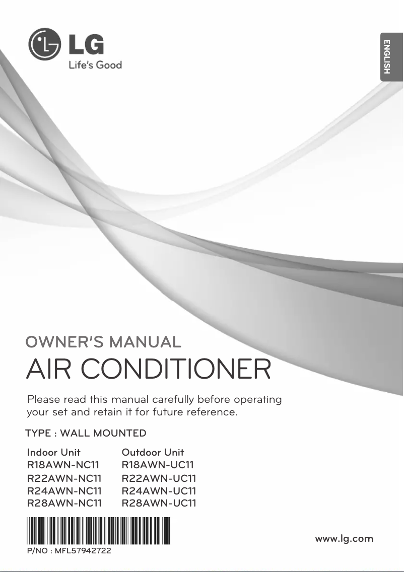 Page 1 de la notice Manuel utilisateur LG R22AWN-NC11