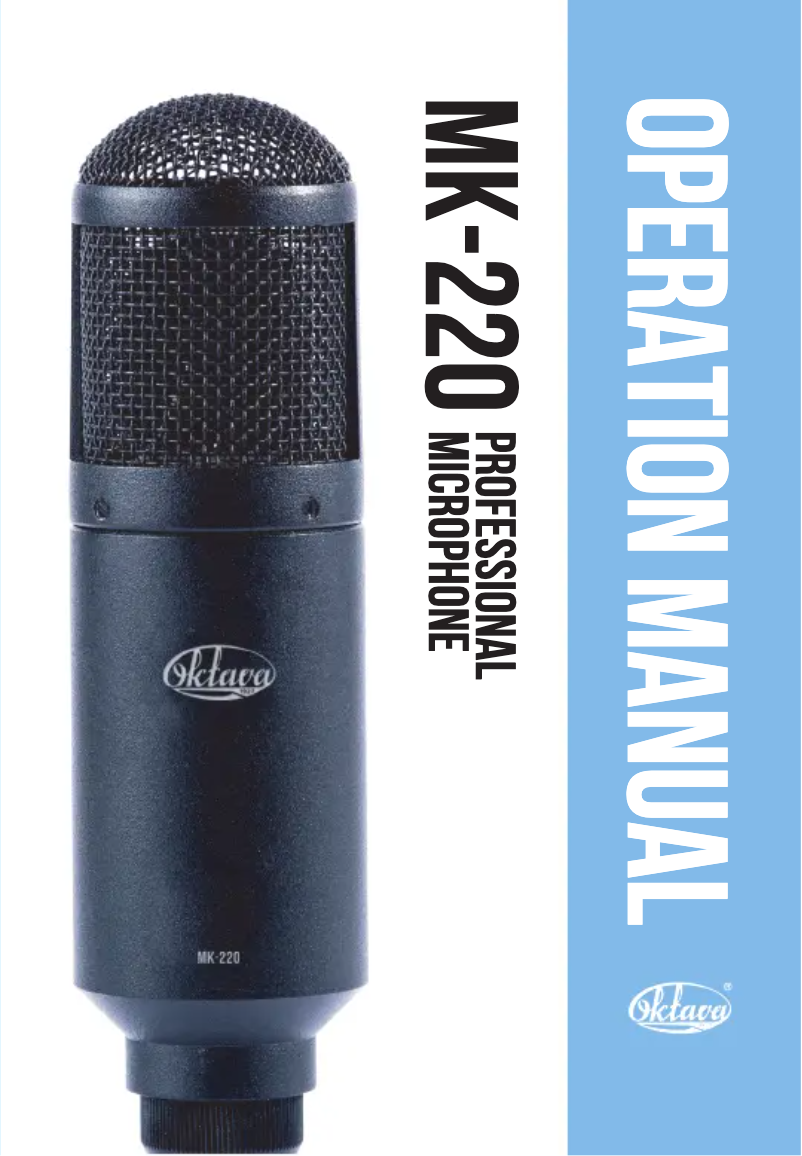 Page n°1 - Manuel utilisateur Oktava MK-220