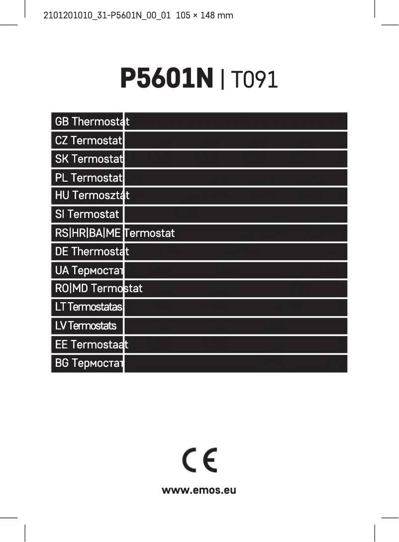 Image de la première page du manuel de l'appareil T091