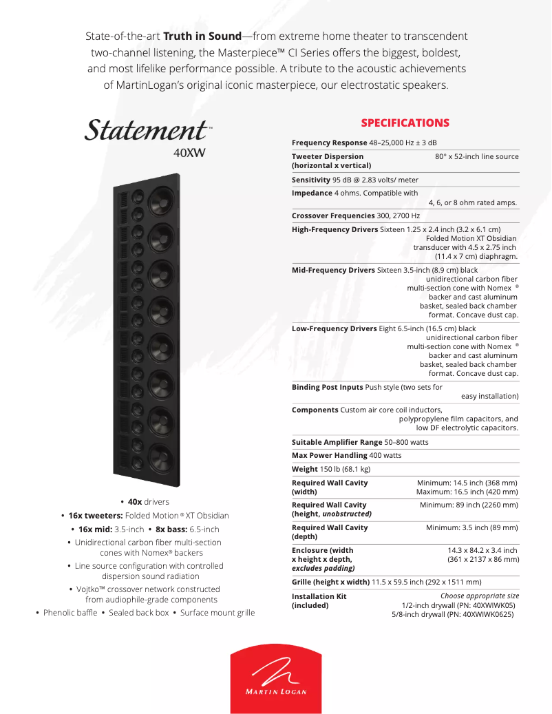 Image de la première page du manuel de l'appareil Tribute 5XW