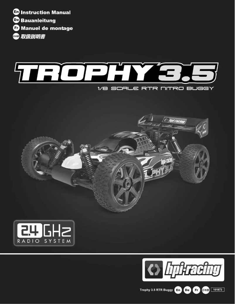 Page n°1 - Manuel utilisateur HPI Racing TROPHY 3.5 BUGGY
