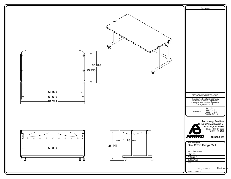 Page n°1 - Manuel utilisateur Anthro Large AnthroCarts