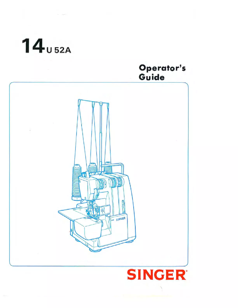 Page n°1 - Manuel utilisateur Singer 14U52A